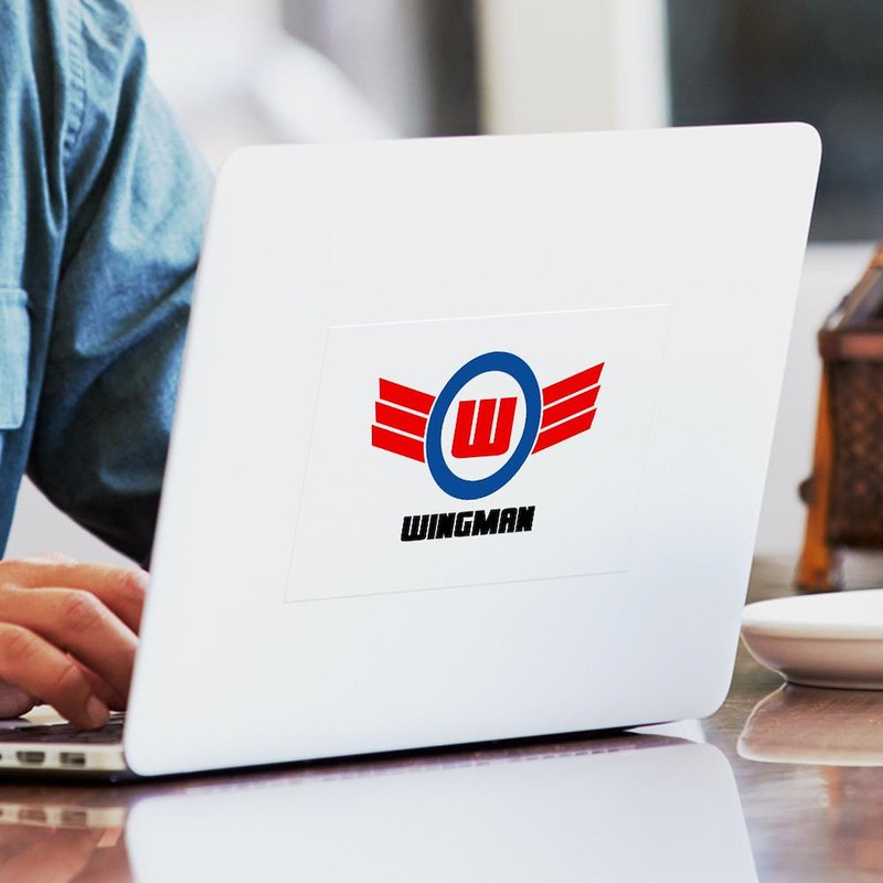 CafePress Wingman Rectangle Sticker Rectangle Bumper Sticker Car Decal