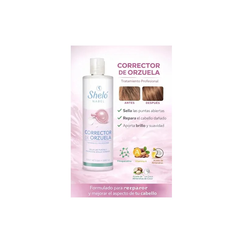 2 Corrector De Orzuela Sella Las Puntas 265ml Shelo Nabel
