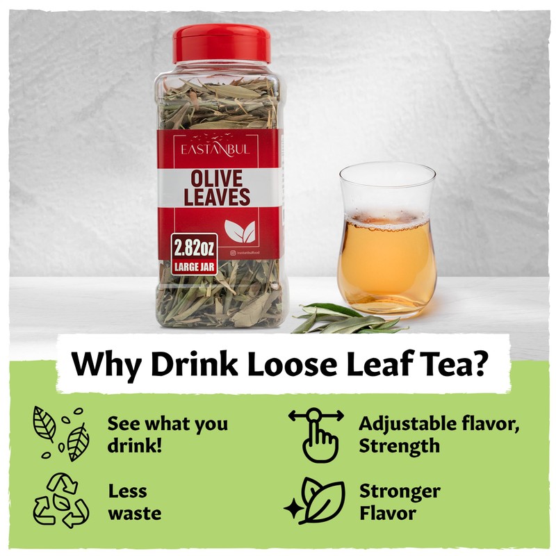 Eastanbul Olive Leaf, Olive Leaf Loose Tea, Natural, Gluten Free,