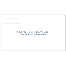500 Custom Business Return Envelopes #6 ¾ | 24lb Weight in White Wove, Commercial Grade | USA Company