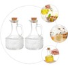 CALLARON 2Pcs Glass Oil Bottles 14Oz Oil Dispenser with Cork