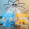 Modern 35" Ceiling Fan with Lights & Remote Control, Low