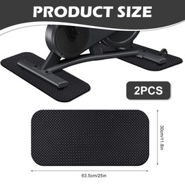 Pack of 2 Fitness Floor Protection Mat, 5 mm Thick Non-Slip Treadmill Mat, Protective Mats, Floor Protection Mat, Fitness Equipment, Bicycle Mat, Floor Mat Under Treadmill for Sports Equipment, Home