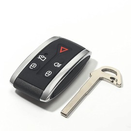 For Jaguar 2013 XF Key Fob Case For Jag XKR 2007 Key Fob For Jaguar 5 Buttons Key For Jaguar Key For Jaguar XK Key For Jaguar XJ Key Fob with Uncut Blade(For Jaguar Key Case)