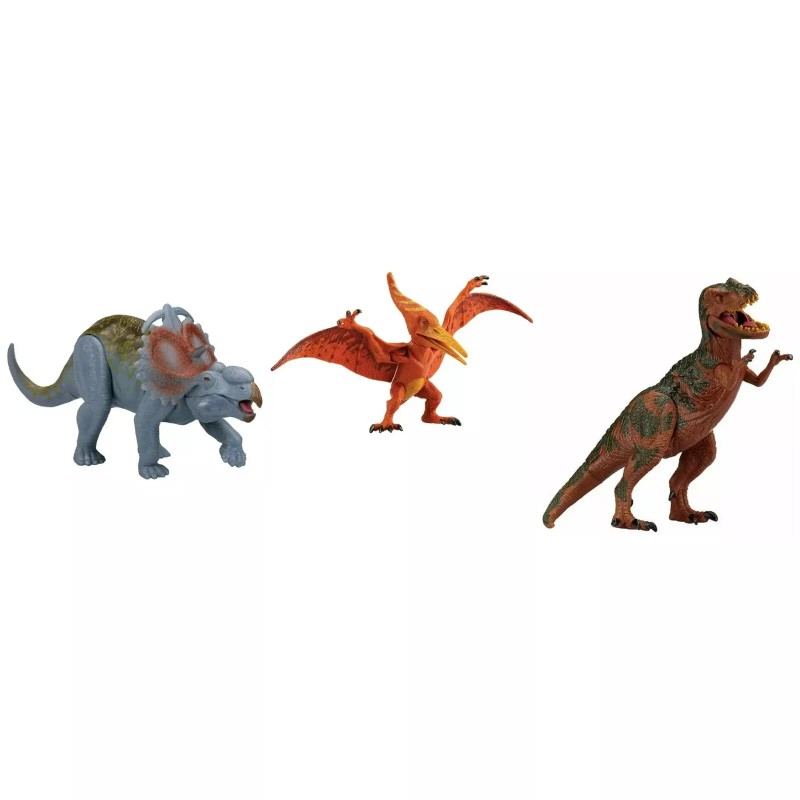 KID GALAXY POSEABLE 9 INCH DINOSAUR ACTION 6 PACK *DISTRESSED