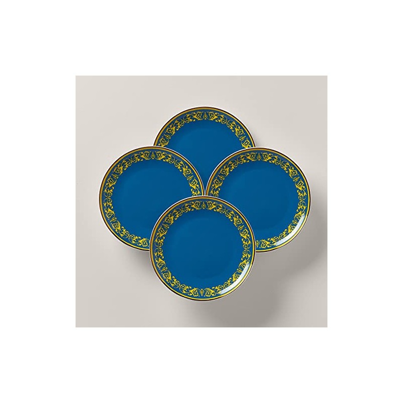 Lenox Blue Lx Remix 4-Piece Accent Plate Set, 3.97
