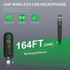 XTUGA Wireless Microphone, Rechargeable UHF Handheld Dynamic Wireless Mic with