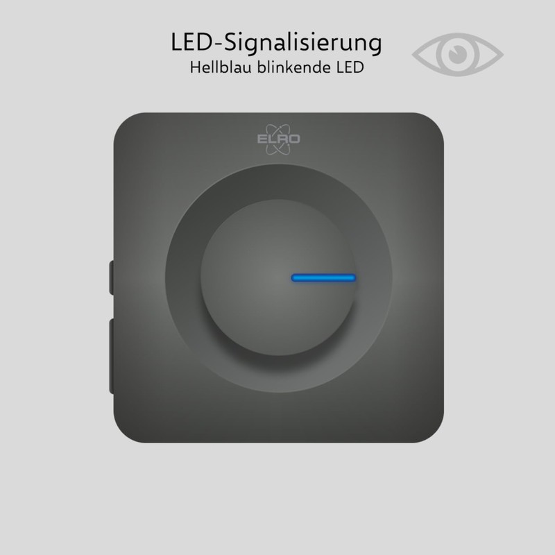 ELRO DB3000 Wireless Doorbell Set, Plug-in Receiver for Socket, Waterproof,