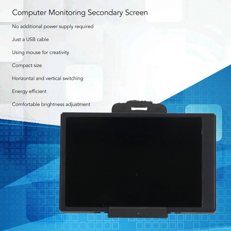 Computer Monitoring Secondary Screen Set 3.5 Inch Display with Bracket