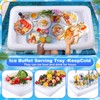 Leitee 8 Pack Inflatable Ice Serving Bars for Food, Table