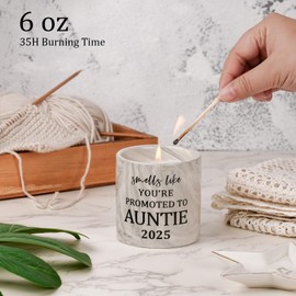 FreeJac Pregnancy Announcement for Aunt Candle Gifts Promoted To Aunt, Auntie To Be, New Aunt, First Time Aunt, You're Going To Be An Auntie Gift Baby Announcement, Baby Shower Return Gifts for Auntie
