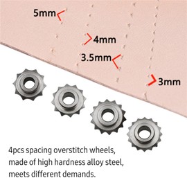 Leather Craft Sewing Wheel, 1 Piece Copy Wheel Sewing Spacer Embossing System Set Leather Sewing Design Tool