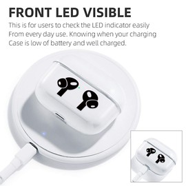 AKABEILA protective case compatible with Airpods [front LED visible and wireless charging]