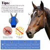 4 Pieces Horse Fly Mask with Ears Protection Horse Mask
