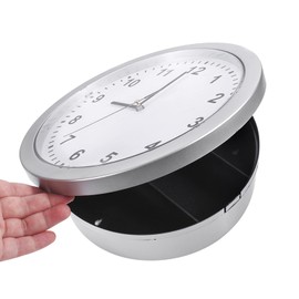 Hidden Safe, Akozon Hidden Safe Flower Pot, Hidden Secret Wall Clock Safe Container Box for Money Hiding Jewellery Valuables Cash Storage