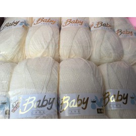 5 x 100g Woolcraft Babycare Baby Yarn , Wool , DK Double Knit Cream (Oyster 613)