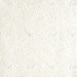 Ambiente Serviettes Lunch / Party 33 x 33 cm Elegance Pearl White Embossed
