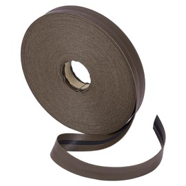 BENECREAT 23M/25.15 Yards Coffee Leather Fold Bias Tape, 20mm Wide Fold Over Leather Straps Bias Binding Tape Double Fold Bias Tape for Crafts Sewing Hemming Projects
