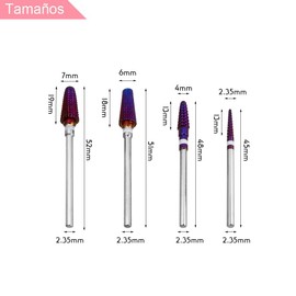 Bestgle Manicure Drill Bit 3/32 Inch Professional Tungsten Steel Manicure Drill Tapered Shank and Cone Shape for Acrylic Gel Cuticle Removal