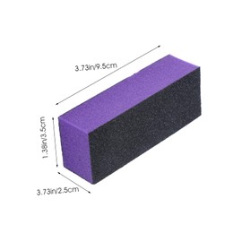 Healvian 20pcs Nail Files Professional Sponge Buffers for Manicure Nail Art Durable Washable Easy to Use Home Salon Care Pink White Purple Black