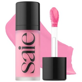 Saie Rubor Líquido Ligero con Acabado Crema Mezclable  Construible - Tinte de Mejilla Rocío con Aplicador de Maquillaje de Varita de Pie Doe - Rubor  