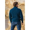 SAOL Aran - Suéter para hombre de lana con cierre