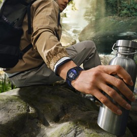 OUTPUTBT Nylon Uhrenarmbänder 20mm für Coros Pace 2/Apex 2/Apex 42mm Armband Elastisch Sport Ersatzarmband für Damen Herren