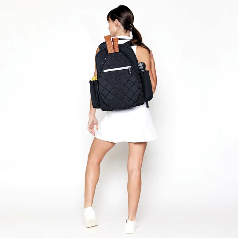 KAVIGOR Pickleball Bag, Quilted Pickleball Backpack with Shoe Compartment &