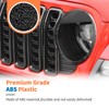 JeCar 9pcs Black Grill Inserts Headlight Covers Trim Kit for