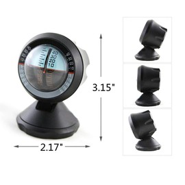 Car Inclinometer Level Tilt Gauge Indicator Gradient Balancer Tool For off-road vehicle and self-driving travelling Supplies