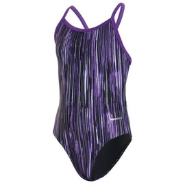 Sporti Swift Thin Strap One Piece Swimsuit for Girls & Women – Chlorine Resistant Training Bathing Suit, UPF 50+ Competitive Swimwear - Purple - 24