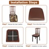 WUSOUPU Leather Seat Covers for Dining Chairs Waterproof Chair Seat