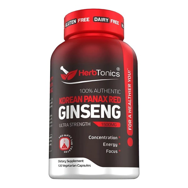 Ginseng Panax Rojo Coreano 1500mg 120 Cápsulas