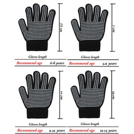 Gilbins Magic-Stretch Gripper Glove, Kids Size, Colorful Set, 6 Pair (Boys, 10-14 Yr)