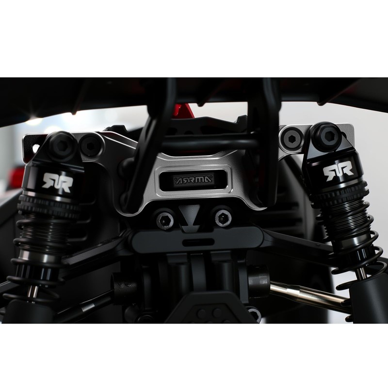 Aluminum Alloy Front&Rear Damper Plate Upgrade, Extended Design for ARRMA