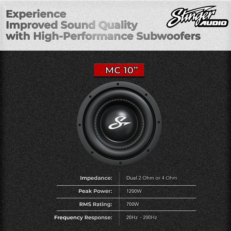 STINGER Audio 1,200 Watt MC Series Peak Power Car Subwoofer
