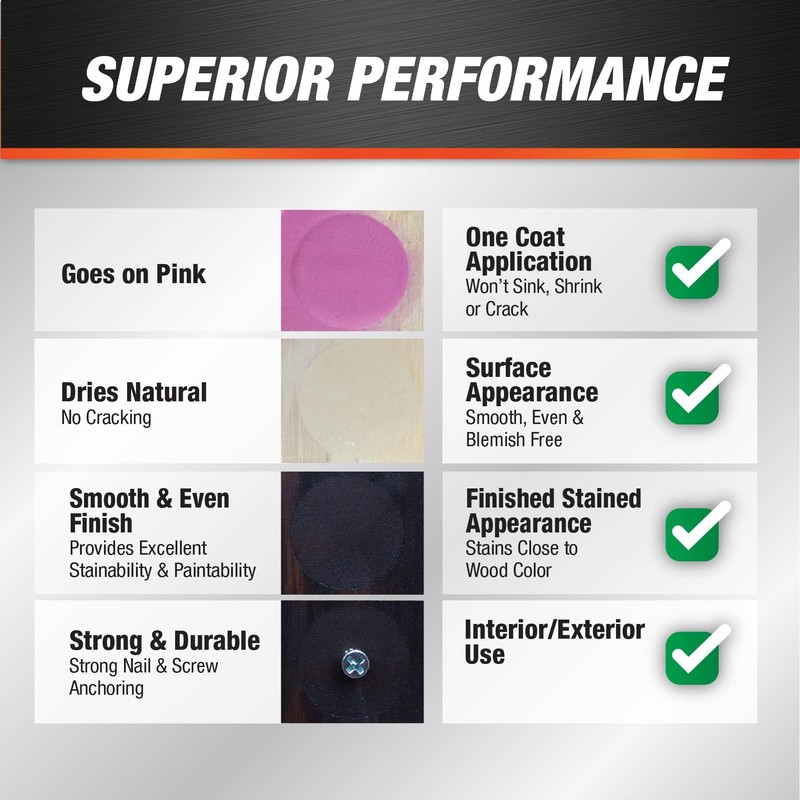 DAP 542 Series 00542 Pt Natural Plastic Wood-X w/Drydex, 16