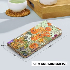 APHISON Wallet Women Ultra Slim Thin Leather Womens Wallet RFID Blocking Credit Card Holder Bifold Clutch Long Ladies Billfold