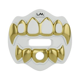 3D CHROME GRILLZ - Lip Protector Mouthguard - Color: Black & Chrome Gold