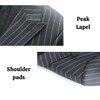 UNINUKOO Mens 2 Piece Pinstripe Suit for Men Double Breasted