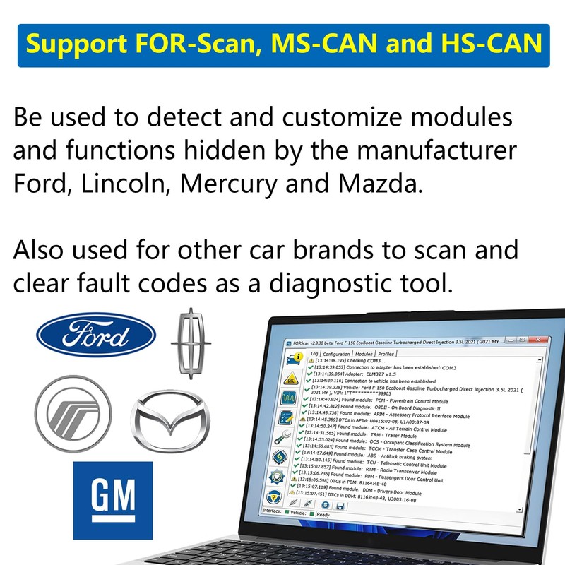 Sell-Off USB OBD2 ELM327 Scanner Reader for Windows, Laptop PC,