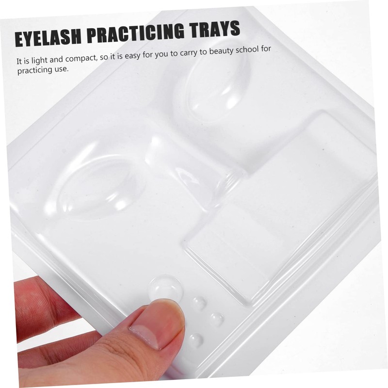 Mikinona 3pcs Eyelash Practice Tray Lash Extension Kit Face Models
