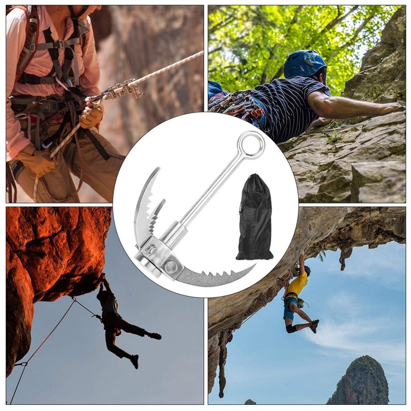 Grappling Hook, Grapple Hook Stainless Steel Claw Carabiner Stainless Steel