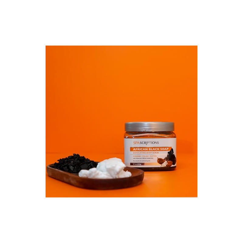 SpaScriptions- Jabón negro africano Spascriptions Exfoliante corporal con manteca de