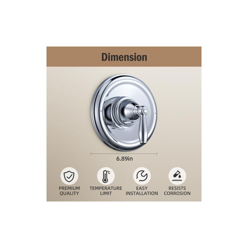 Replacement for Moen T2151 Brantford Posi-Temp Valve Trim Kit, Pressure