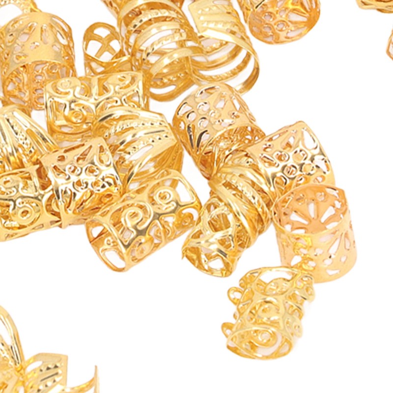 200 Anillos para el Pelo de Rastas, Patrones Exquisitos Ahuecados,