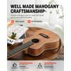 Donner Soprano Ukulele Mahogany Wood 21 inch Ukelele Beginner Kit