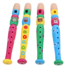 Vaguelly 4pcs Plastic Flute Safe and Reliable Musical Instruments for and Music Lessons Encourages Musical Growth and Coordination for Beginner Practice