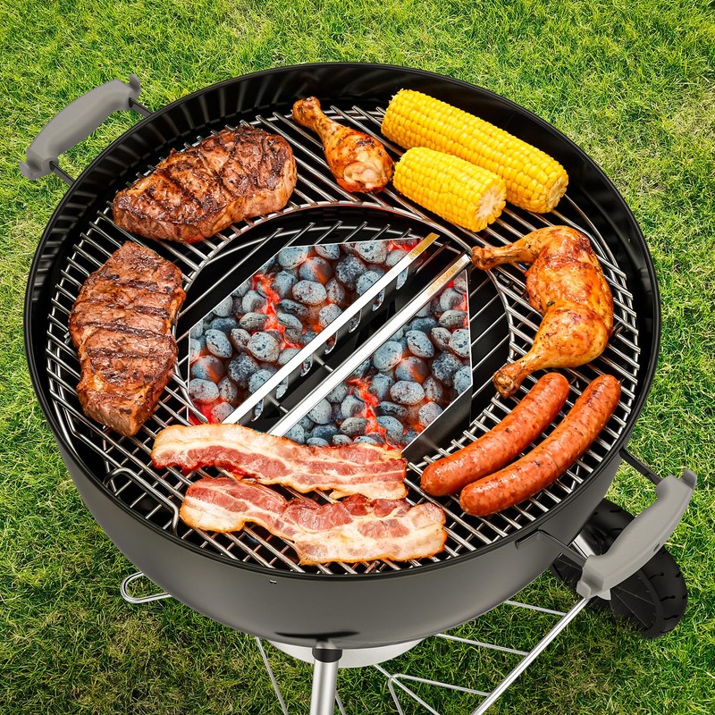 only fire 2Pcs Charcoal Basket Charcoal Briquet Holder BBQ Grilling