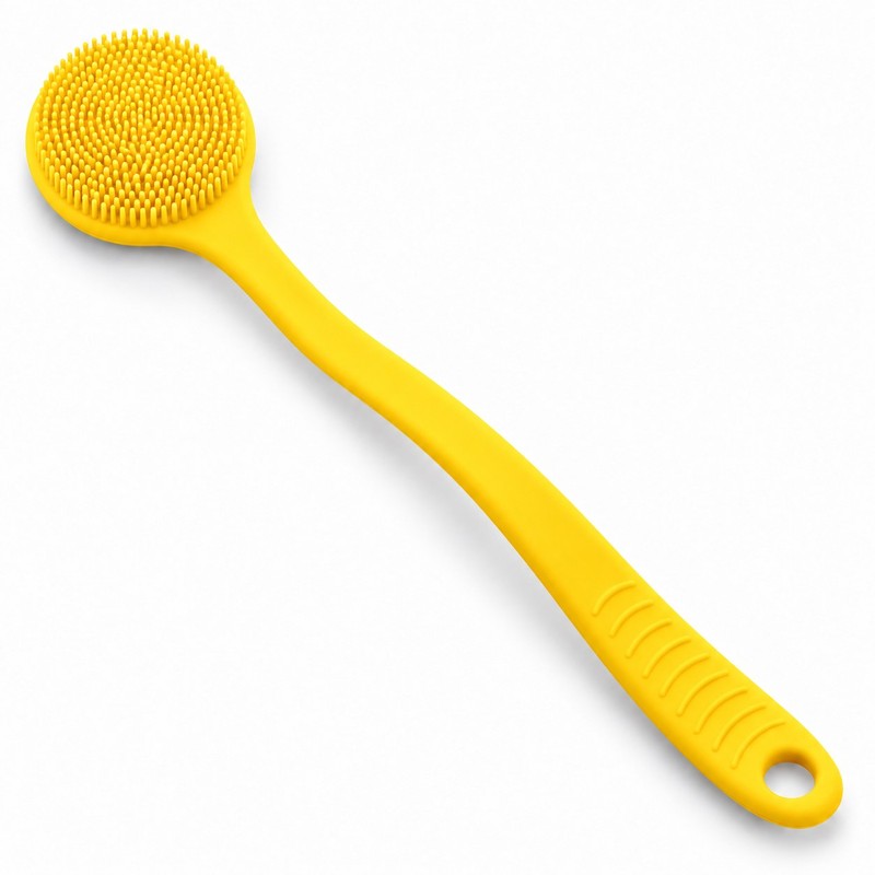Silicone Back Scrubber for Shower – Long Handle Bath Body